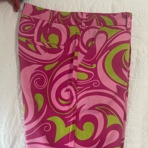 Loudmouth Pink and Green Swirl Golf Shorts